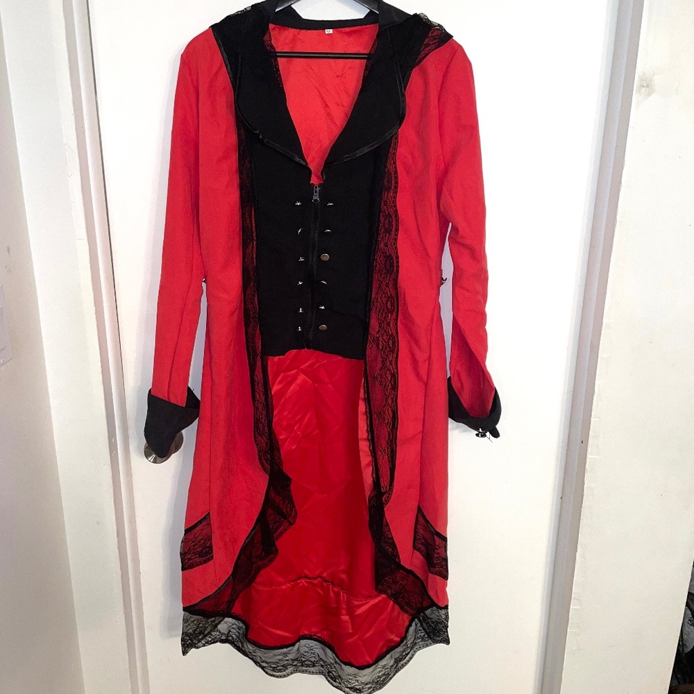 NWOT Medieval Jacket Women Lace Steampunk Button Down Gothic Coats Halloween M